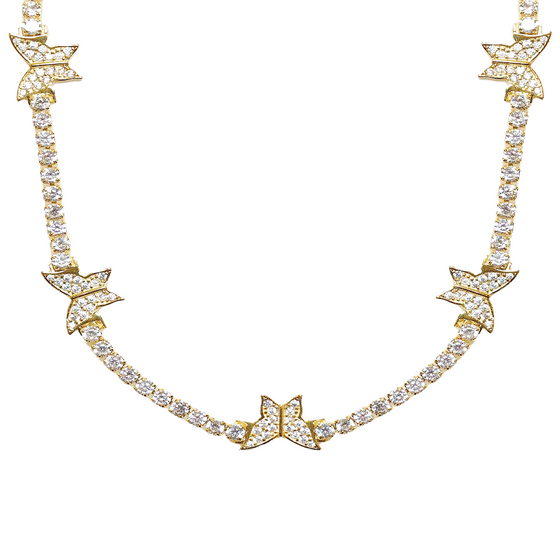 THE PAVE' BUTTERFLY COLLAR NECKLACE