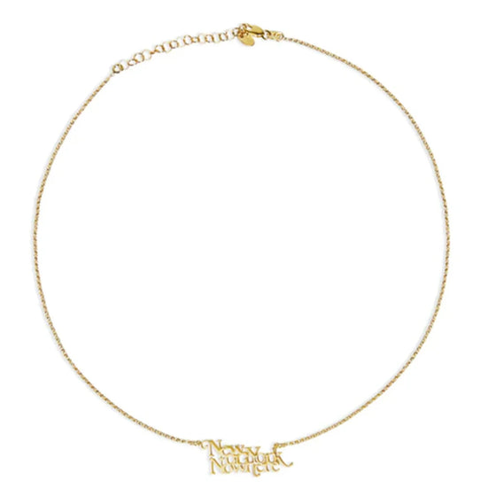 THE NEW YORK OR NOWHERE NAMEPLATE NECKLACE (THE M X NYON)