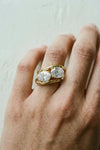THE OVAL STONE RING (SET OF 2)