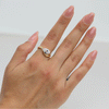 THE PEAR STONE RING (SET OF 2)