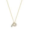 THE PAVE' BUBBLE LETTER PENDANT NECKLACE