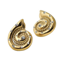  THE PAVE' HEIRLOOM SEASHELL STUD EARRINGS