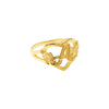 THE CUTOUT FLOWER HEART LETTER RING