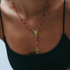 THE RED STONE ROSARY NECKLACE