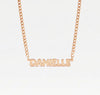 THE BUBBLE LETTER CURB CHAIN NAMEPLATE NECKLACE