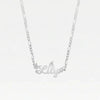 THE FLOWER SCRIPT NAMEPLATE NECKLACE