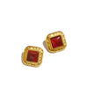 THE SQUARE RED HEIRLOOM EARRINGS