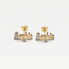THE DOUBLE PLATED CLASSIC SCRIPT STUD EARRINGS