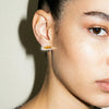 THE DOUBLE PLATED CLASSIC SCRIPT STUD EARRINGS