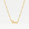 THE NAMEPLATE NECKLACE (FIGARO CHAIN)