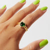 THE GREEN EMERALD HEART RING