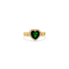 THE GREEN EMERALD HEART RING