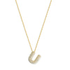 THE PAVE' BUBBLE LETTER PENDANT NECKLACE