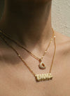 THE DOUBLE PLATE BUBBLE LETTER NAMEPLATE NECKLACE