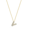 THE PAVE' BUBBLE LETTER PENDANT NECKLACE