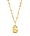 gold number pendant necklace