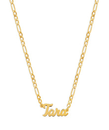  figaro chain nameplate necklace