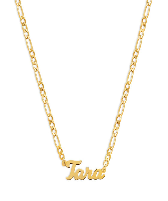 figaro chain nameplate necklace