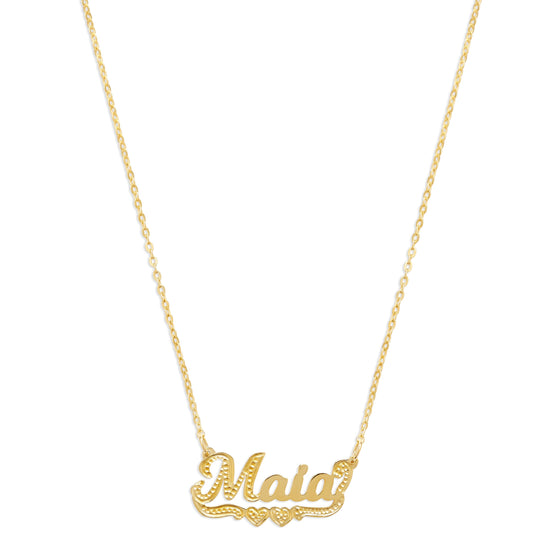 gold classic nameplate necklace