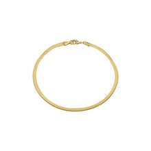  gold plated flat chain anklet