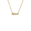 gold double nameplate necklace