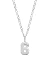 silver number necklace